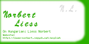 norbert liess business card